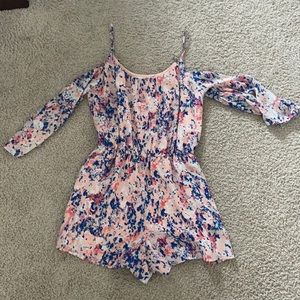 Blue and pink romper